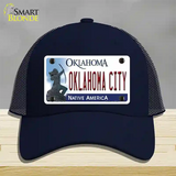 Oklahoma City Oklahoma Novelty License Plate Hat Mesh / Navy