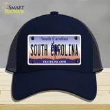 South Carolina Novelty License Plate Hat Mesh / Navy