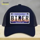 Biker South Carolina Novelty License Plate Hat Mesh / Navy