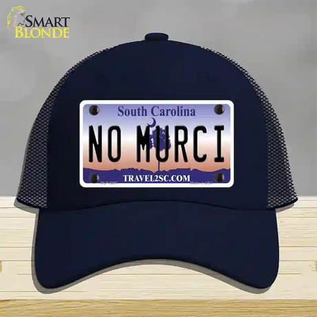 No Murci South Carolina Novelty License Plate Hat Mesh / Navy