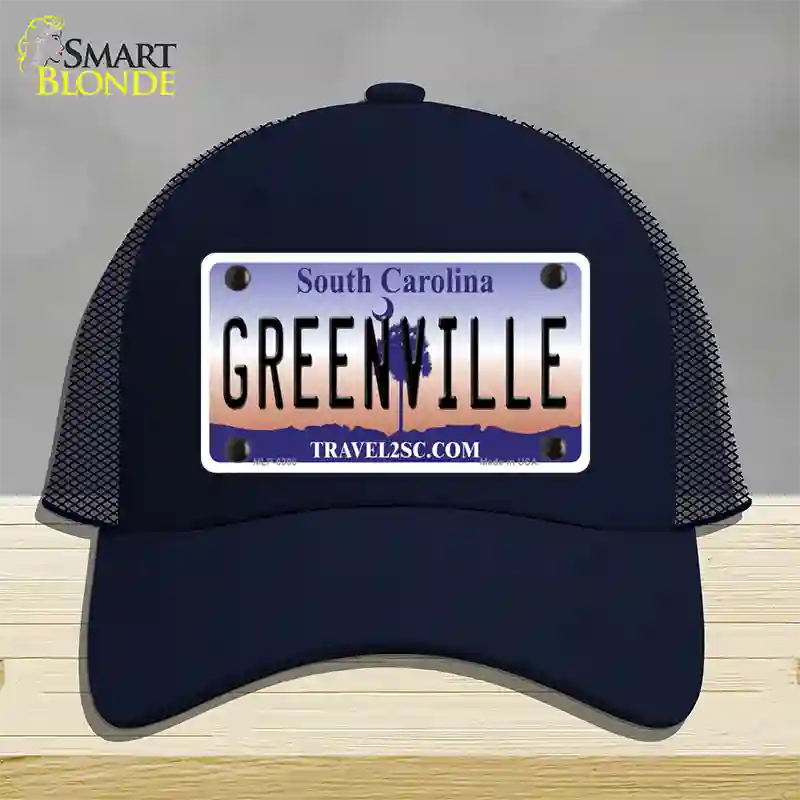 Greenville South Carolina Novelty License Plate Hat Mesh / Navy