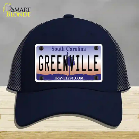 Greenville South Carolina Novelty License Plate Hat Mesh / Navy