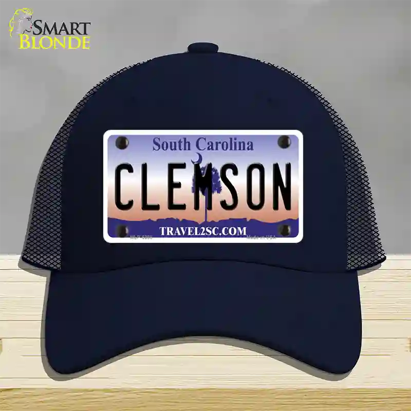 Clemson South Carolina Novelty License Plate Hat Mesh / Navy