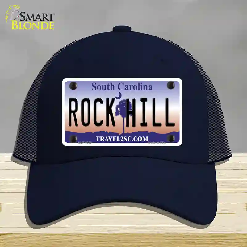 Rock Hill South Carolina Novelty License Plate Hat Mesh / Navy