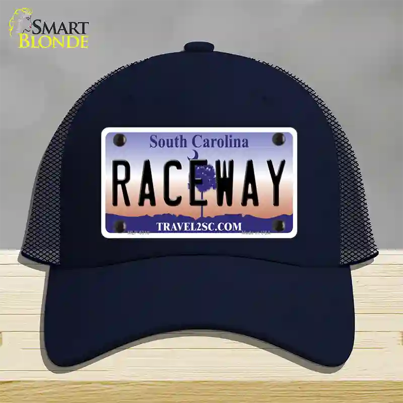 Raceway South Carolina Novelty License Plate Hat Mesh / Navy