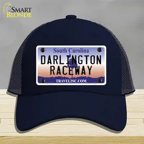 Darlington Raceway South Carolina Novelty License Plate Hat Mesh / Navy