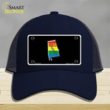 Alabama Rainbow Novelty License Plate Hat Mesh / Navy