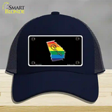 Georgia Rainbow Novelty License Plate Hat Mesh / Navy