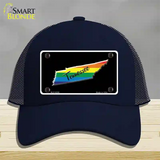 Tennessee Rainbow Novelty License Plate Hat Mesh / Navy