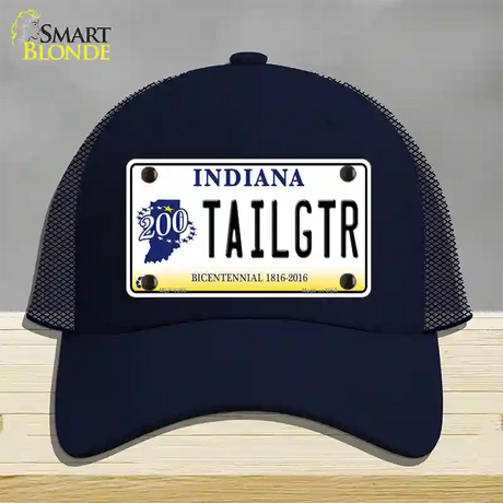 Tailgtr Indiana Bicentennial Novelty License Plate Hat Mesh / Navy