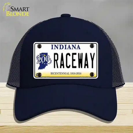 Raceway Indiana Novelty License Plate Hat Mesh / Navy