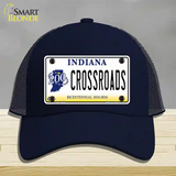 Crossroads Indiana Novelty License Plate Hat Mesh / Navy