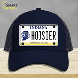 Hoosier Indiana Novelty License Plate Hat Mesh / Navy