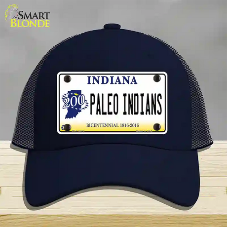 Paleo Indians Indiana Novelty License Plate Hat Mesh / Navy