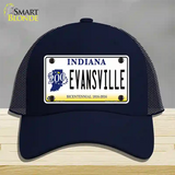 Evansville Indiana Novelty License Plate Hat Mesh / Navy