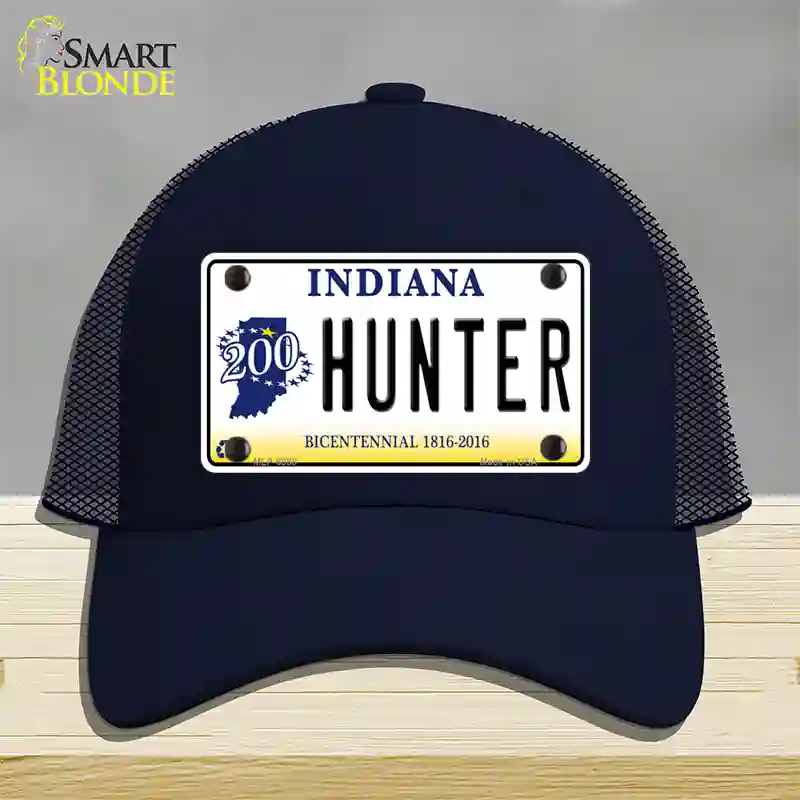 Hunter Indiana Bicentennial Novelty License Plate Hat Mesh / Navy