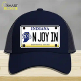 N Joy Indiana Novelty License Plate Hat Mesh / Navy