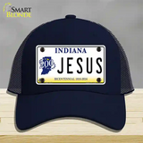 Jesus Indiana Novelty License Plate Hat Mesh / Navy