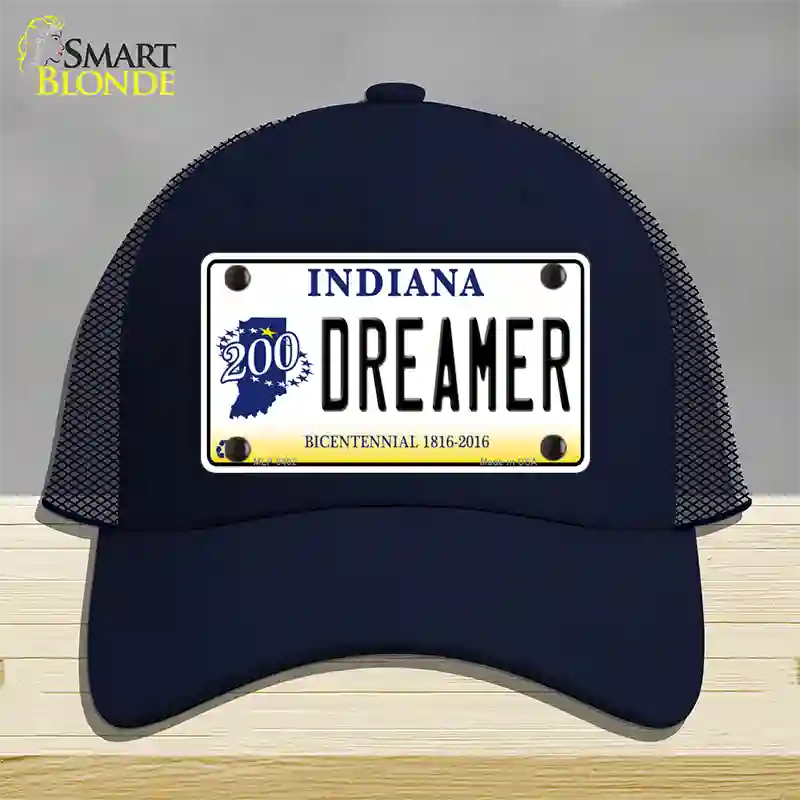 Dreamer Indiana Novelty License Plate Hat Mesh / Navy