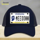 Meeooww Indiana Novelty License Plate Hat Mesh / Navy