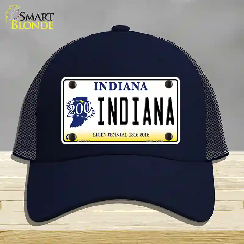 Indiana Novelty License Plate Hat Mesh / Navy