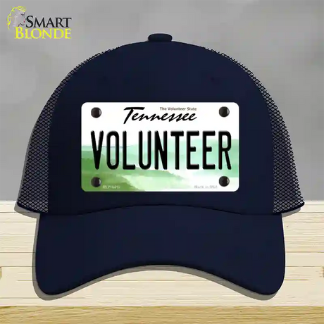 Volunteer Tennessee Novelty License Plate Hat Mesh / Navy