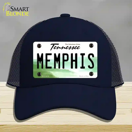 Memphis Tennessee Novelty License Plate Hat Mesh / Navy