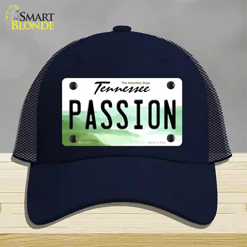 Passion Tennessee Novelty License Plate Hat Mesh / Navy