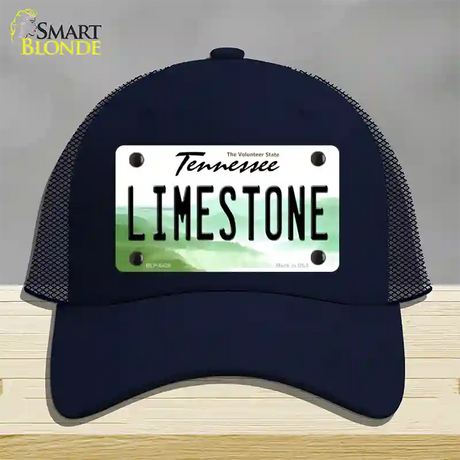 Limestone Tennessee Novelty License Plate Hat Mesh / Navy