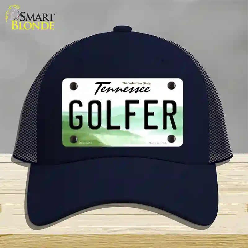 Golfer Tennessee Novelty License Plate Hat Mesh / Navy