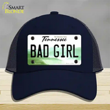 Bad Girl Tennessee Novelty License Plate Hat Mesh / Navy