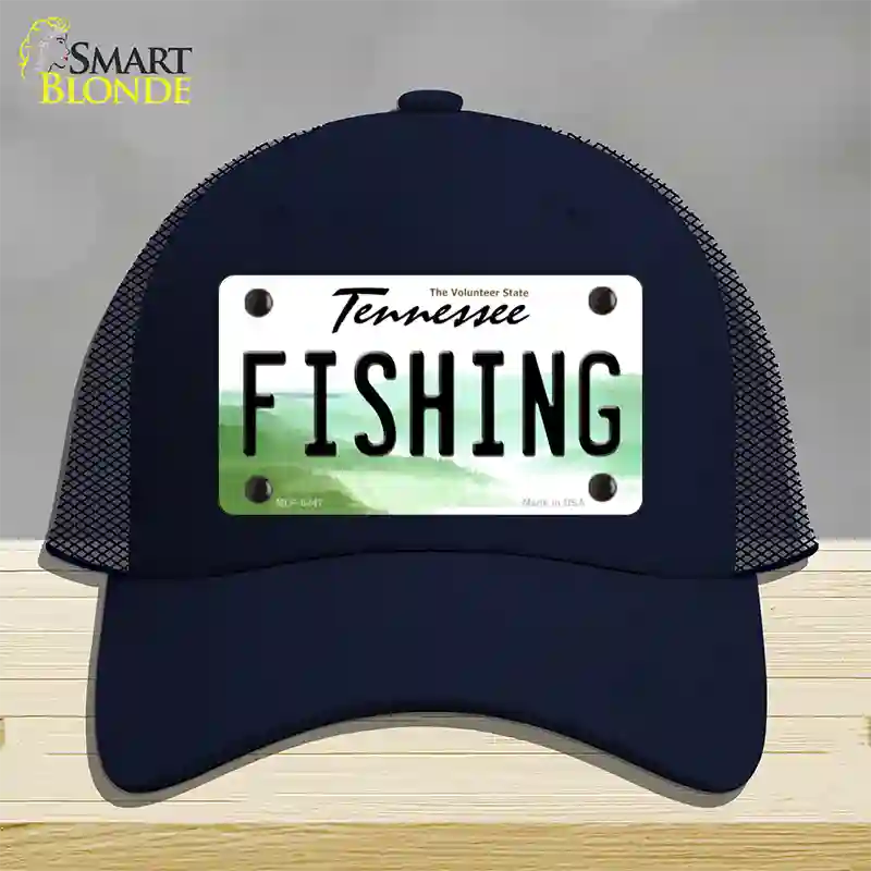 Fishing Tennessee Novelty License Plate Hat Mesh / Navy