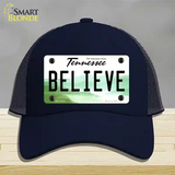 Believe Tennessee Novelty License Plate Hat Mesh / Navy