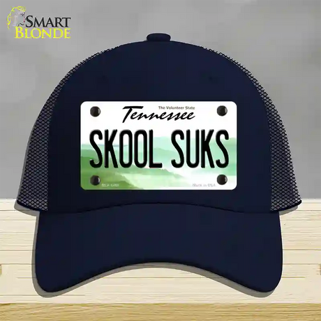 Skool Suks Tennessee Novelty License Plate Hat Mesh / Navy