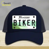 Biker Tennessee Novelty License Plate Hat Mesh / Navy