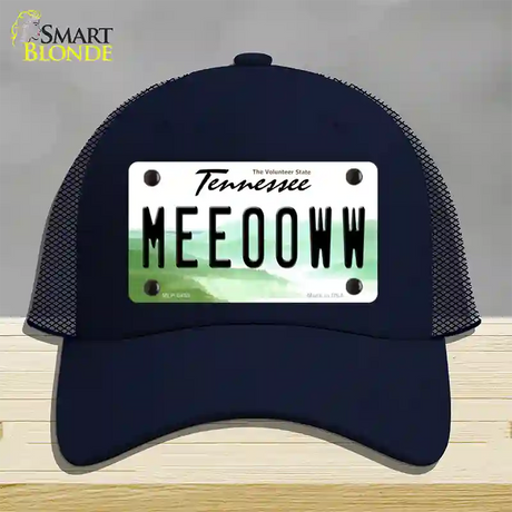 Meeooww Tennessee Novelty License Plate Hat Mesh / Navy