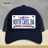 North Carolina Novelty License Plate Hat Mesh / Navy