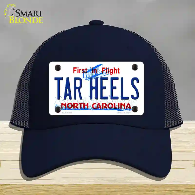 Tar Heels North Carolina Novelty License Plate Hat Mesh / Navy