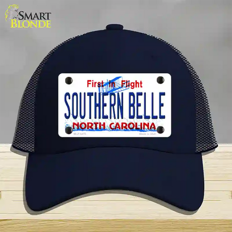 Southern Belle North Carolina Novelty License Plate Hat Mesh / Navy