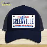 Greenville North Carolina Novelty License Plate Hat Mesh / Navy