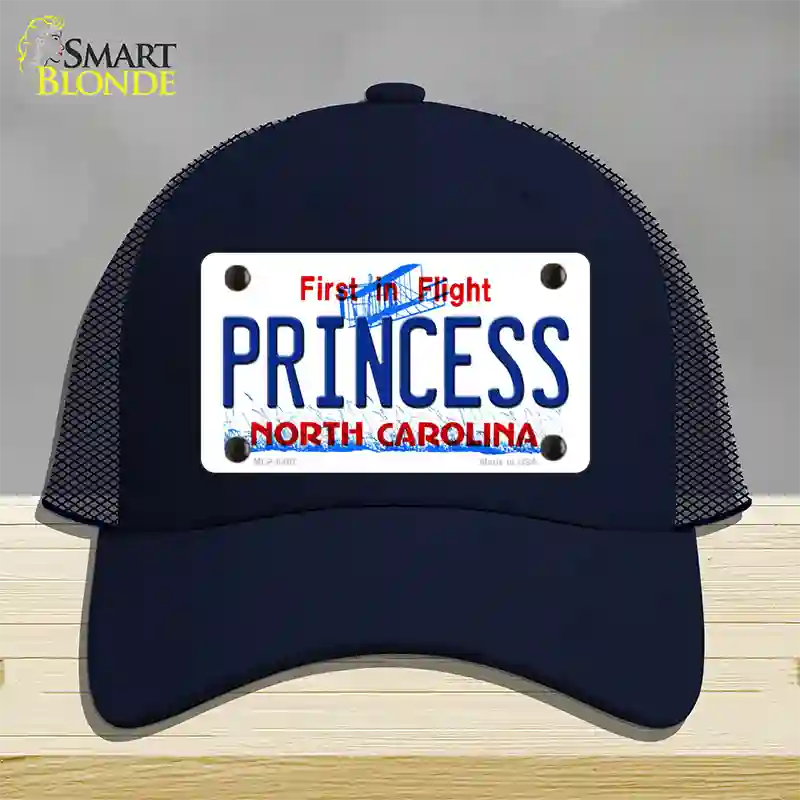 Princess North Carolina Novelty License Plate Hat Mesh / Navy