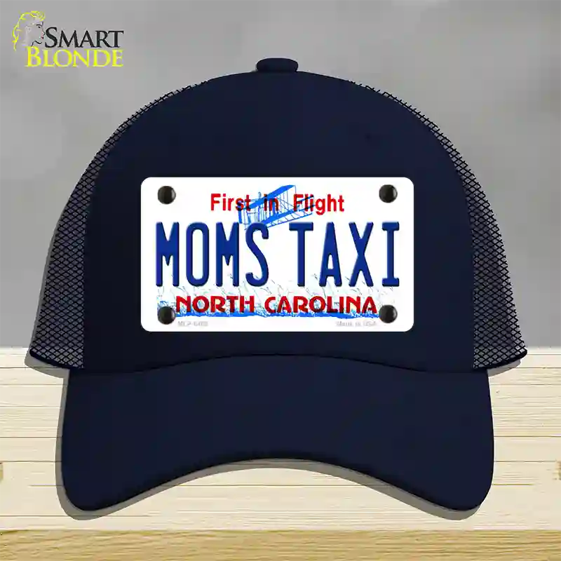 Moms Taxi North Carolina Novelty License Plate Hat Mesh / Navy