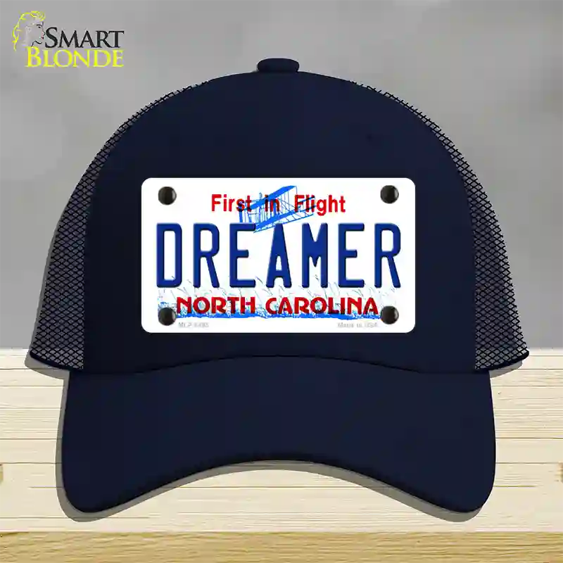 Dreamer North Carolina Novelty License Plate Hat Mesh / Navy