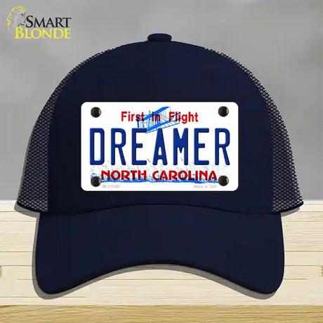 Dreamer North Carolina Novelty License Plate Hat Mesh / Navy