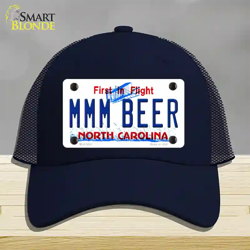 MMM Beer North Carolina Novelty License Plate Hat Mesh / Navy