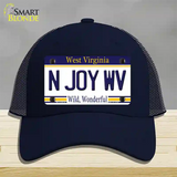 N Joy West Virginia Novelty License Plate Hat Mesh / Navy