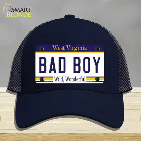 Bad Boy West Virginia Novelty License Plate Hat Mesh / Navy