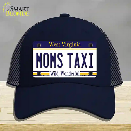 Moms Taxi West Virginia Novelty License Plate Hat Mesh / Navy