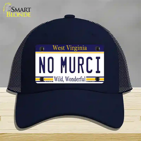 No Murci West Virginia Novelty License Plate Hat Mesh / Navy