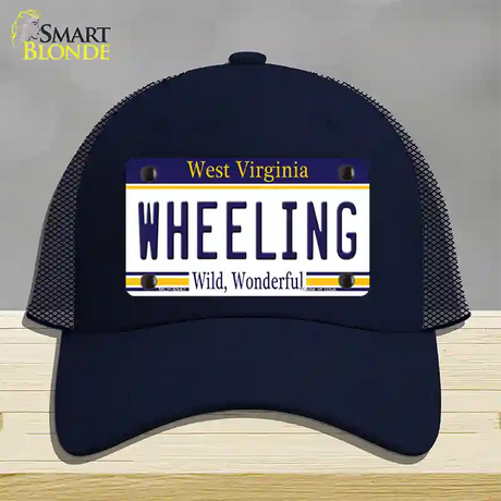 Wheeling West Virginia Novelty License Plate Hat Mesh / Navy